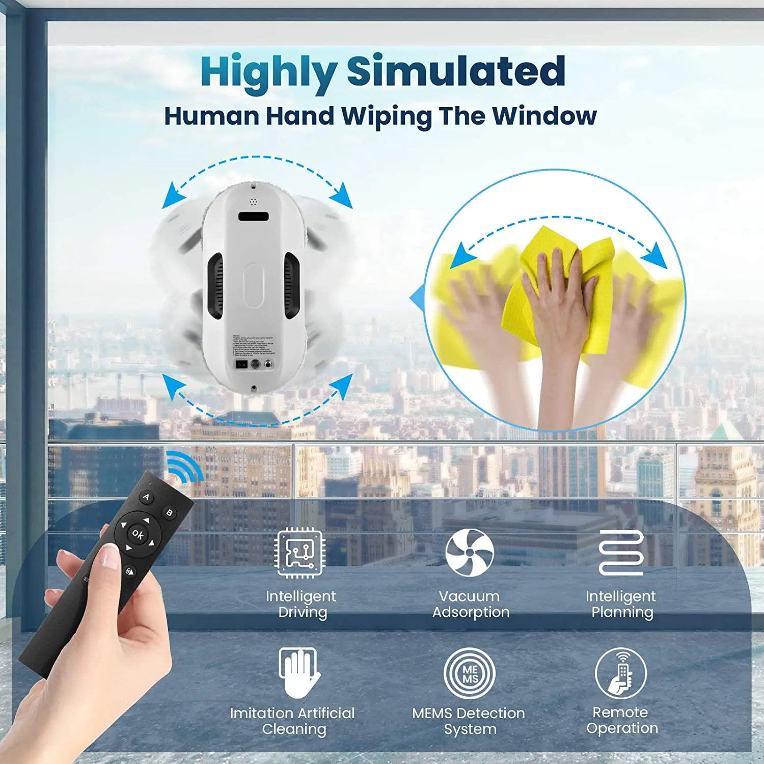 Automatic Safety Washer Robot Window Cleaner Glass Window Cleaning Robot Vacuum Cleaner