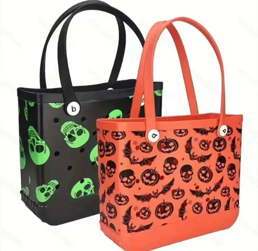 ODM OEM Wholesale Halloween Themed Handbags Fashion Fun Cave Bag EVA Beach Bag From China