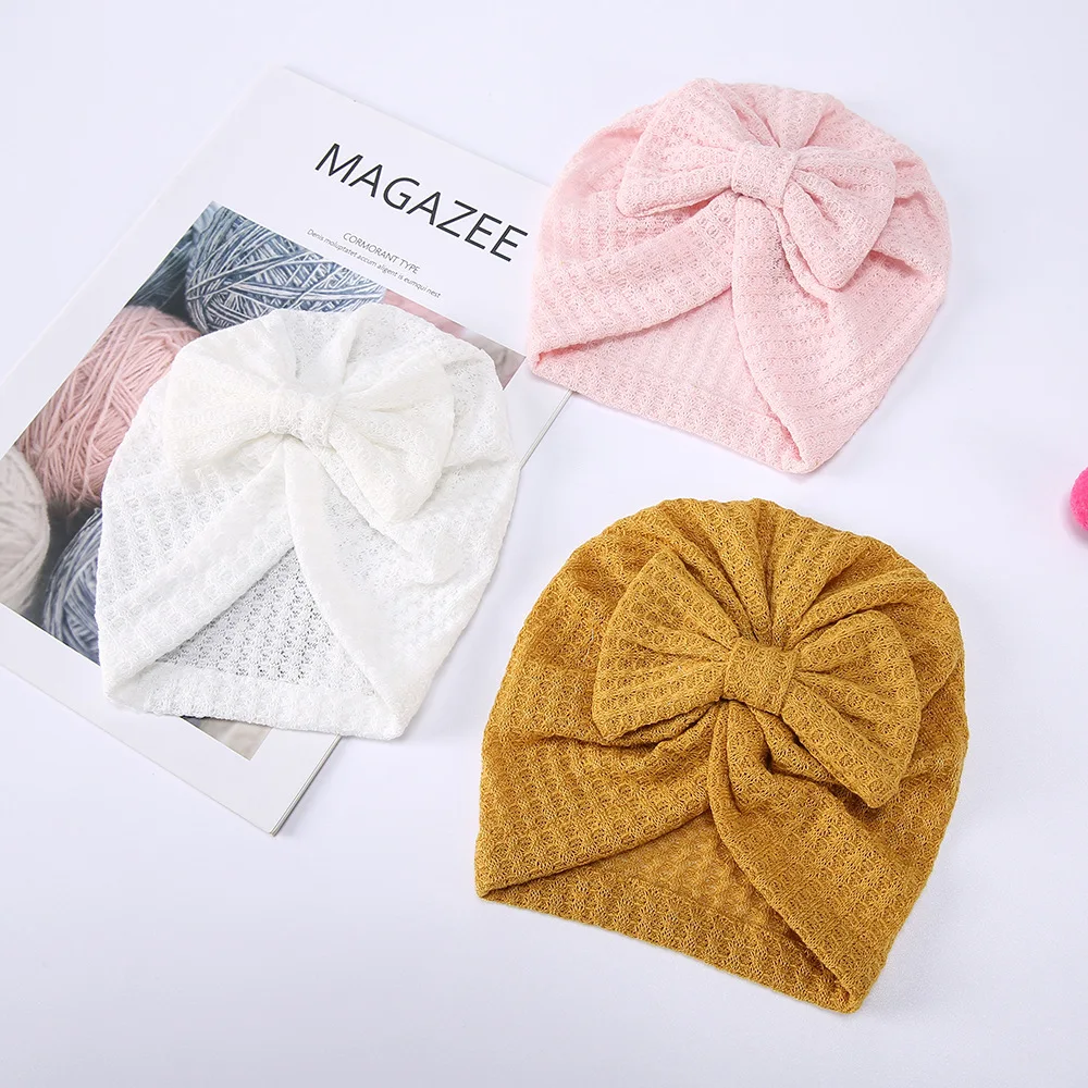 Autumn and Winter Fashion Thick Baby Hat Bands Bow Tie Elastic Standard Baby Head Band Hat
