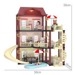 2022 New Koala Diary Castle Kids Furniture And Toys Play House With Slide Pretend Play Set Doll House