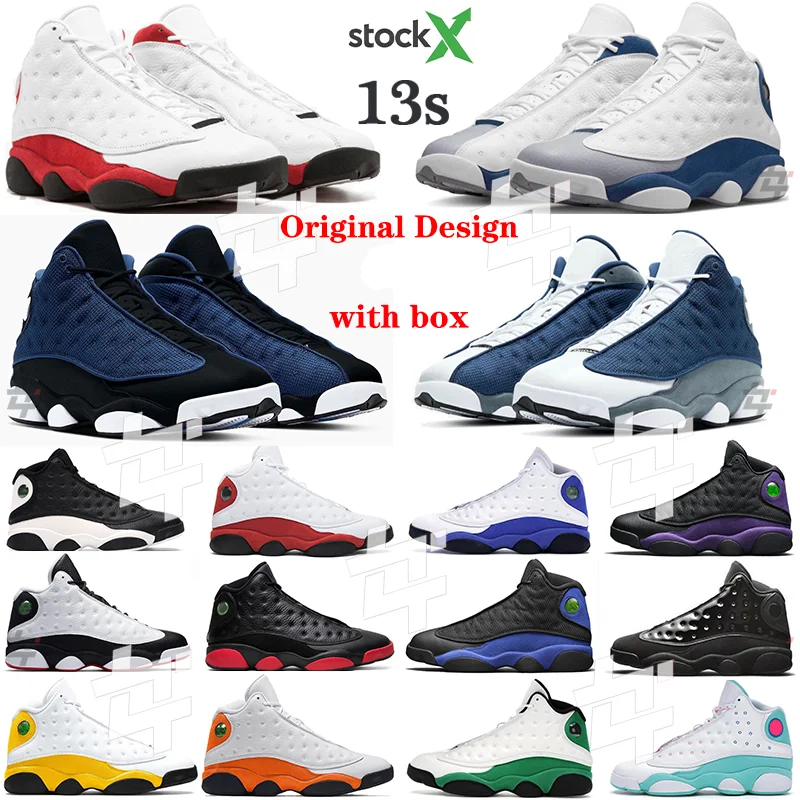 In Stock X New Jordan 13 Retro Court Purple French Blue Red Flint Black Cat Bred Chicago basketball shoes customized Jordan 13