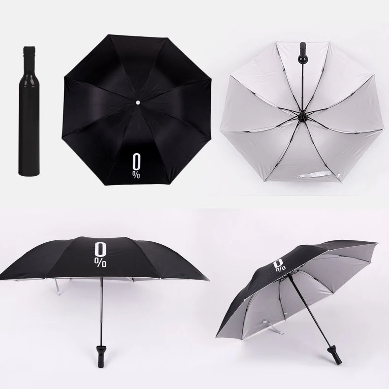 30cm Custom Printing Wine Bottle Umbrellas Small Folding Bottle Umbrella for Rain