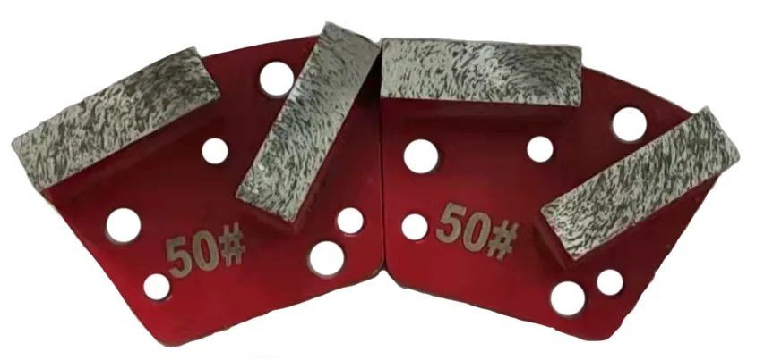 Grain size 16# Trapezoid Diamond Grinding Tool Metal Grinding pads For Concrete Floor
