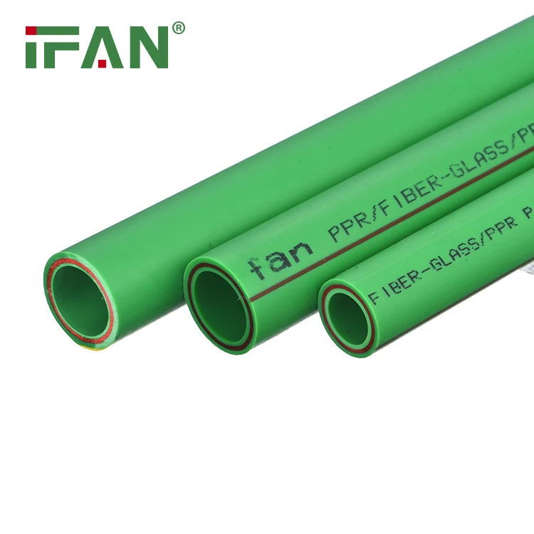 IFAN Wholesale PPR Water Pipe Green PPR Tube 20-125mm Fiber-Glass Composite PPR Plumbing Pipes