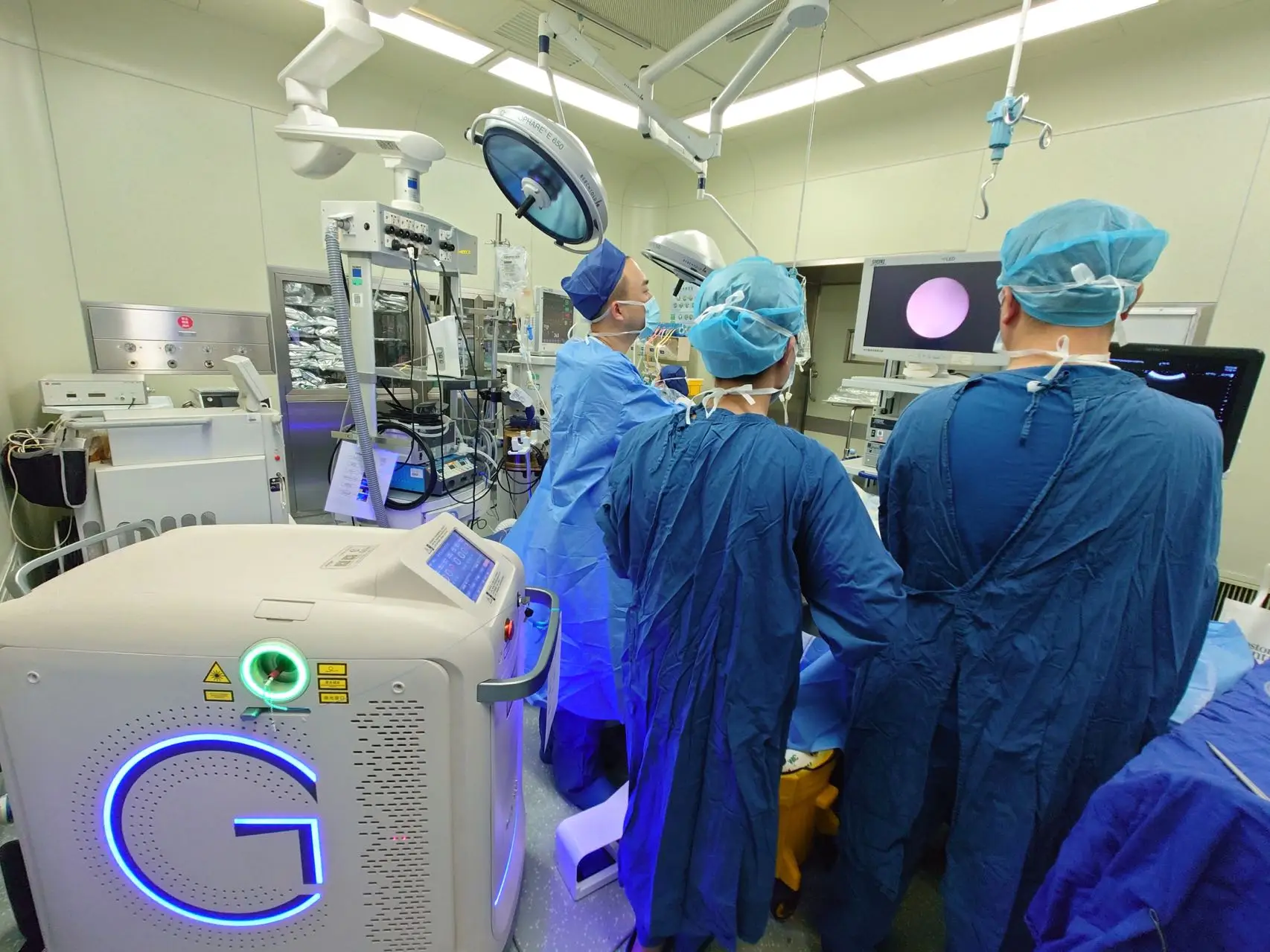 100W Surgical urology instruments laser lithotripsy medical holmium laser machine for BPH Holmium Laser