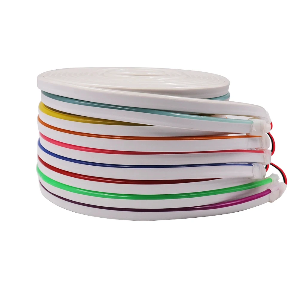 OEM Flex RGB Strip Light Luminous Effect Stripe Cutting Waterproof Signs Lamp Roll 12V Flexible Rope Tube Garden LED Neon Lights
