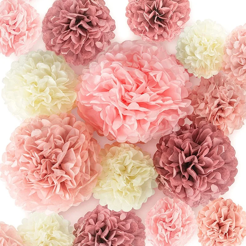 Tissue Paper Flowers Wedding Wall Decorations Flower DIY Crafting for Backdrop Nursery