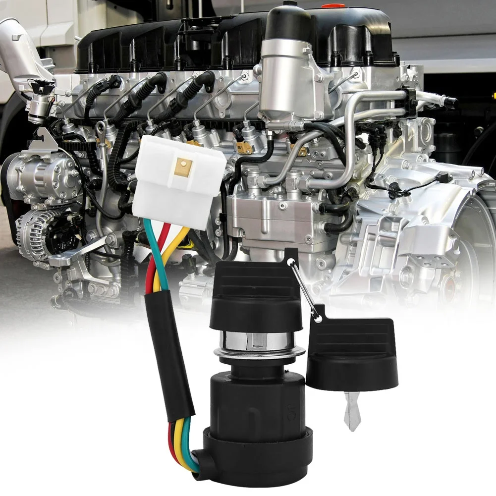 Ignition Key Switch with 2 Keys for 178F/186F Air Cooled Diesel Engine Tiller Start Switch