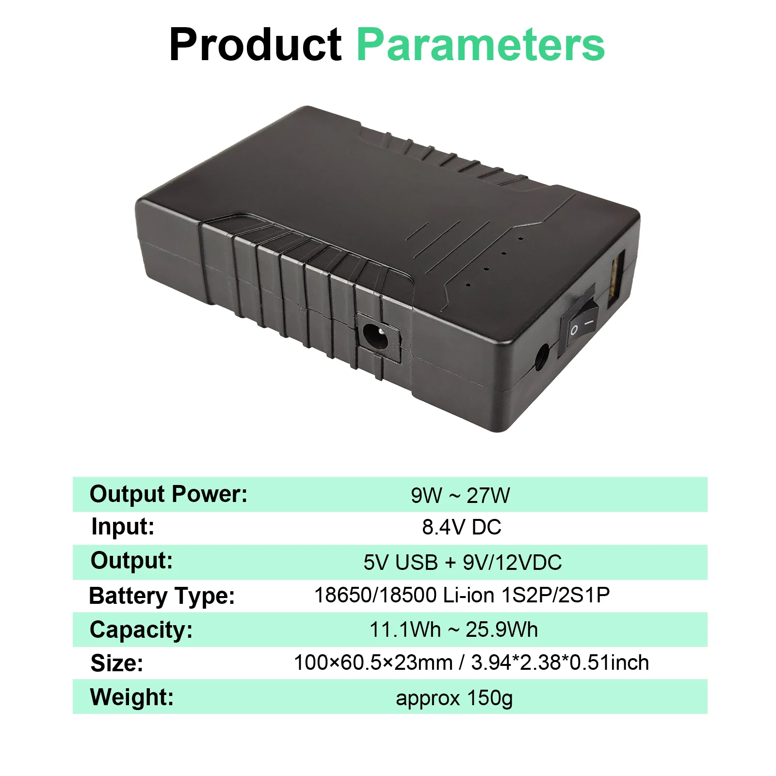 OL3 Stable Voltage 5V 9V 12V DC Output Online Mini UPS Backup Power For Wifi Router Modem CCTV Camera
