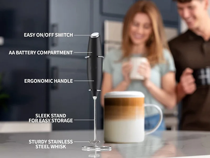 Вспениватель для молока ручной Электрический Венчик с батарейным питанием пенопласт кофе латте капучино