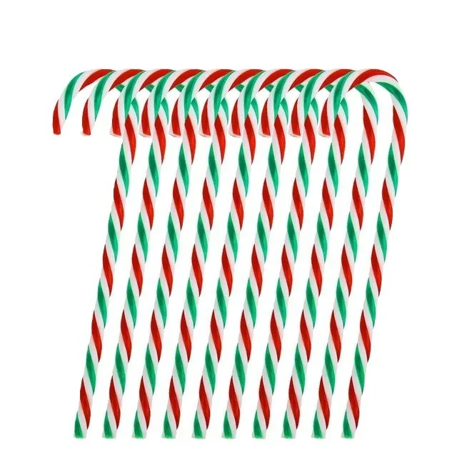 15cm Christmas Tree Decoration Xmas Candy Cane Lollipops Red and White Candy Pendant Home Decor Party New Year Navidad Ornament