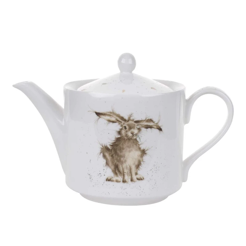 Lovely Rabbit Bunny Animal Printed Promotion Party Gift Household White Ceramic Teapot