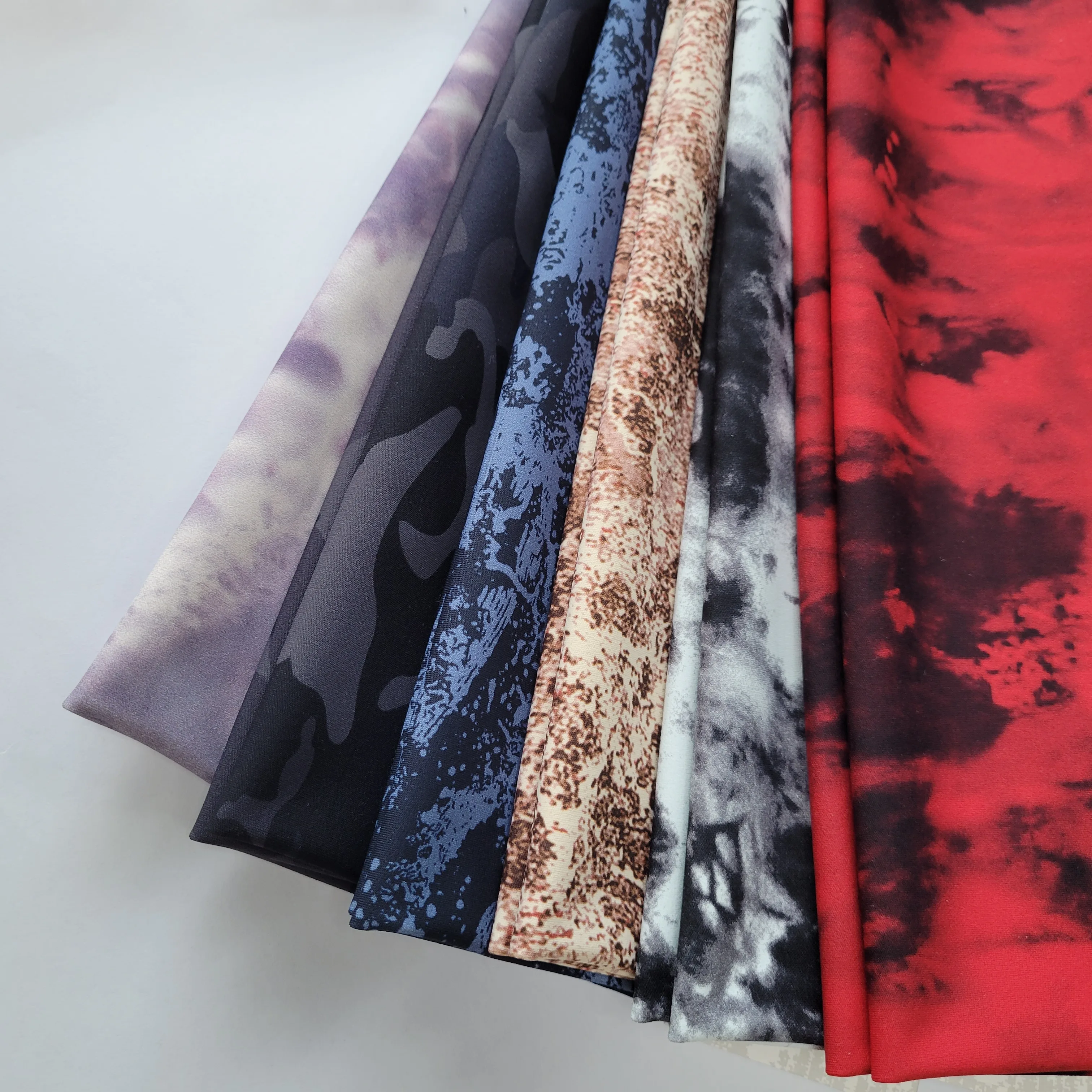 Custom color textiles Nylon and spandex printed fabric knitted fabric for yoga shirt