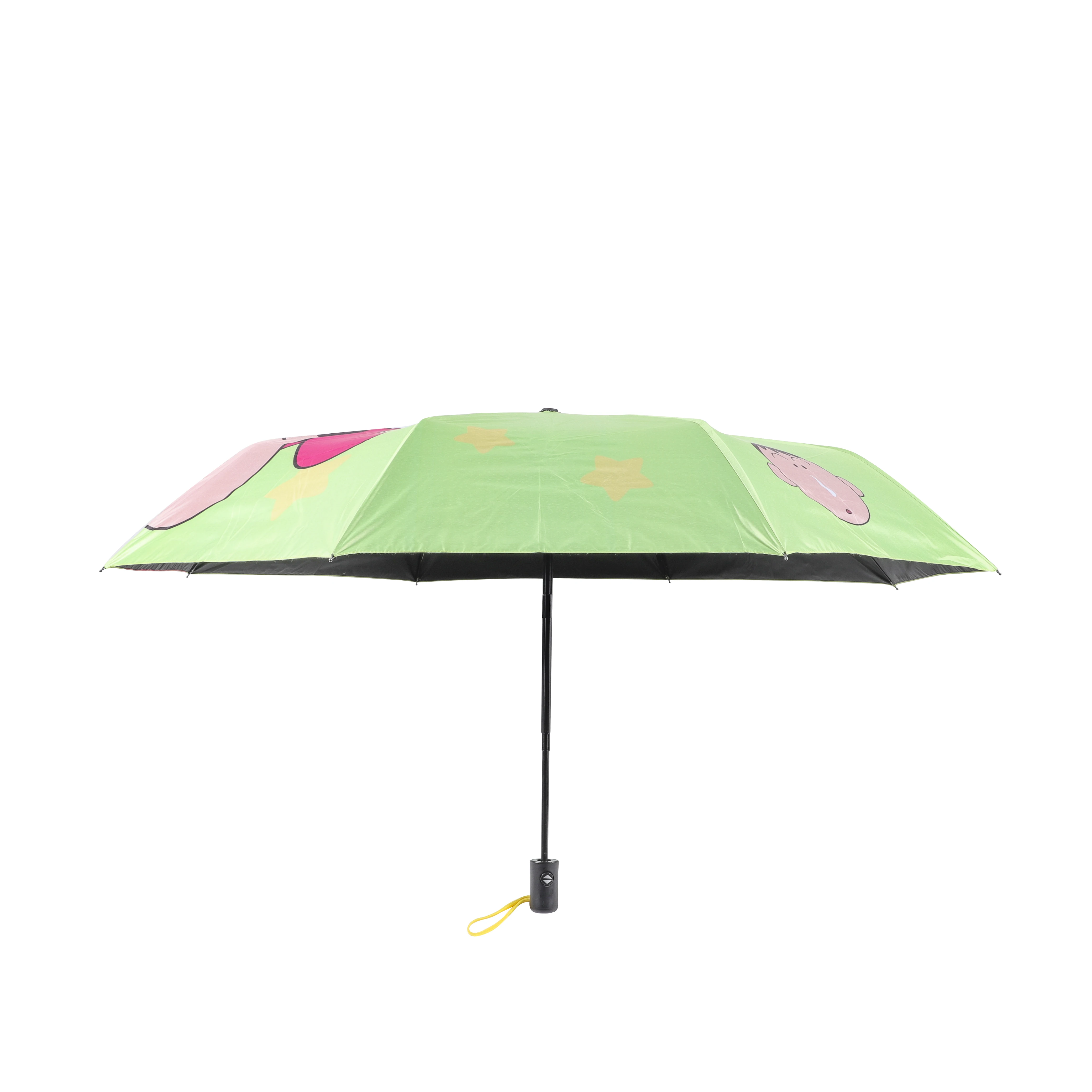 hot selling 21inch  cute  cartoon character  fully automated  vinyl sunscreen umbrella