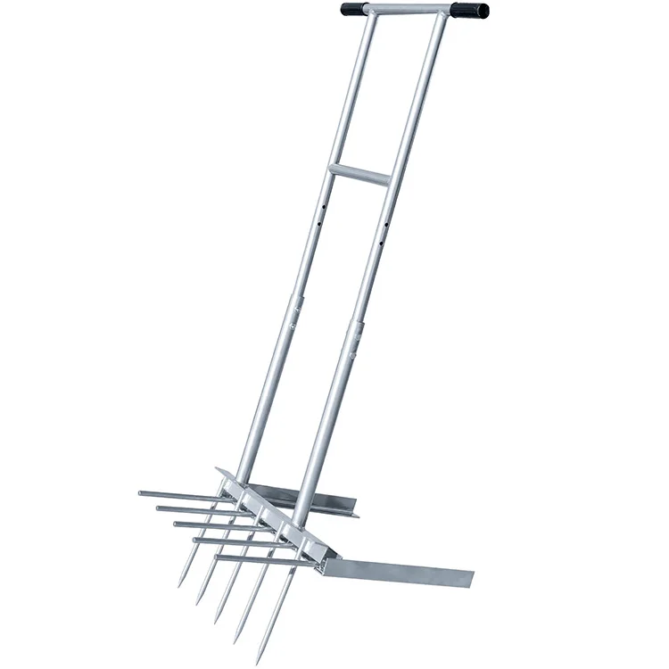 JH-Mech Mindful Farm Lawn Ergonomic Lightweight 5 Tines Loosen Soil Digging Green Carbon Steel Broad Fork