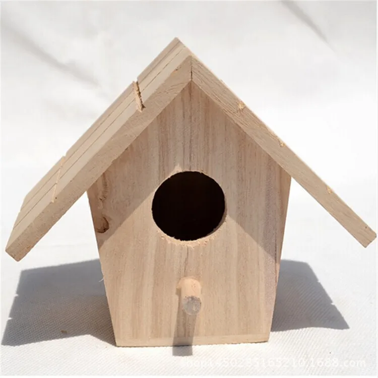 Birdhouse Wooden Bird House Parrots Swallows Nests Box Outdoor Birdhouse for Lawn Home Art Decoration