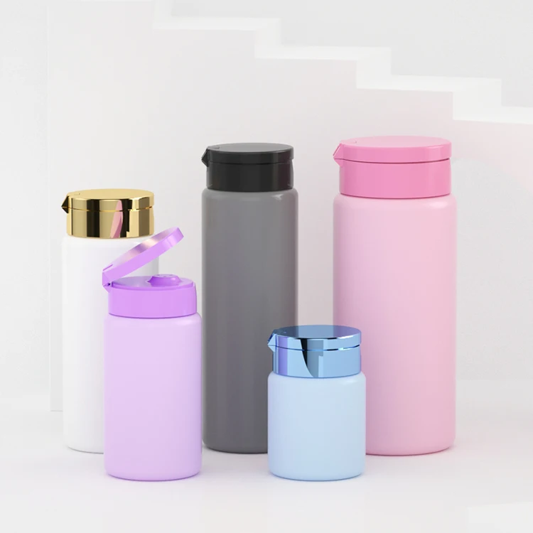 Косметика 30 г, 1 унция, 50 г, 80 г, 100 г, 150 г, 200 г, полиэтилен высокой плотности, пластиковая компактная портативная бутылка для протеинового талькового порошка, контейнер для пудры россыпью