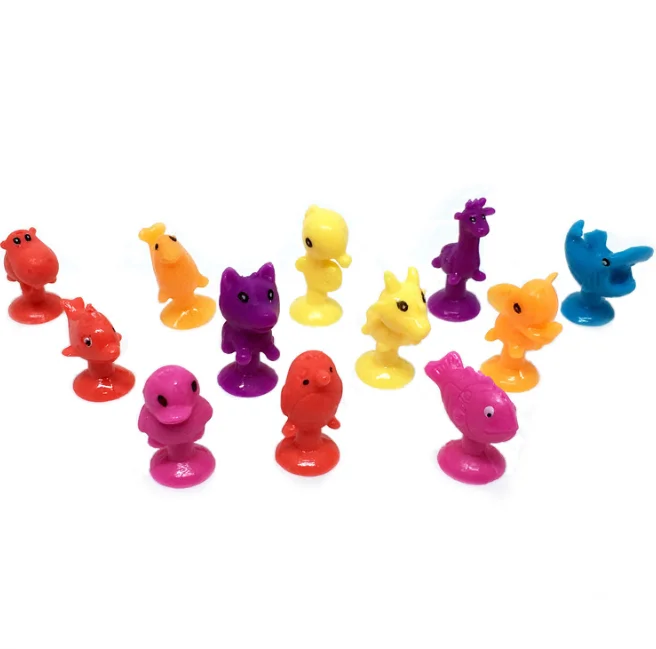 Mini Monster Sucker Capsule Model Little Cartoon Anime Animal Action Figures Suction Cup Puppets Toys For Children