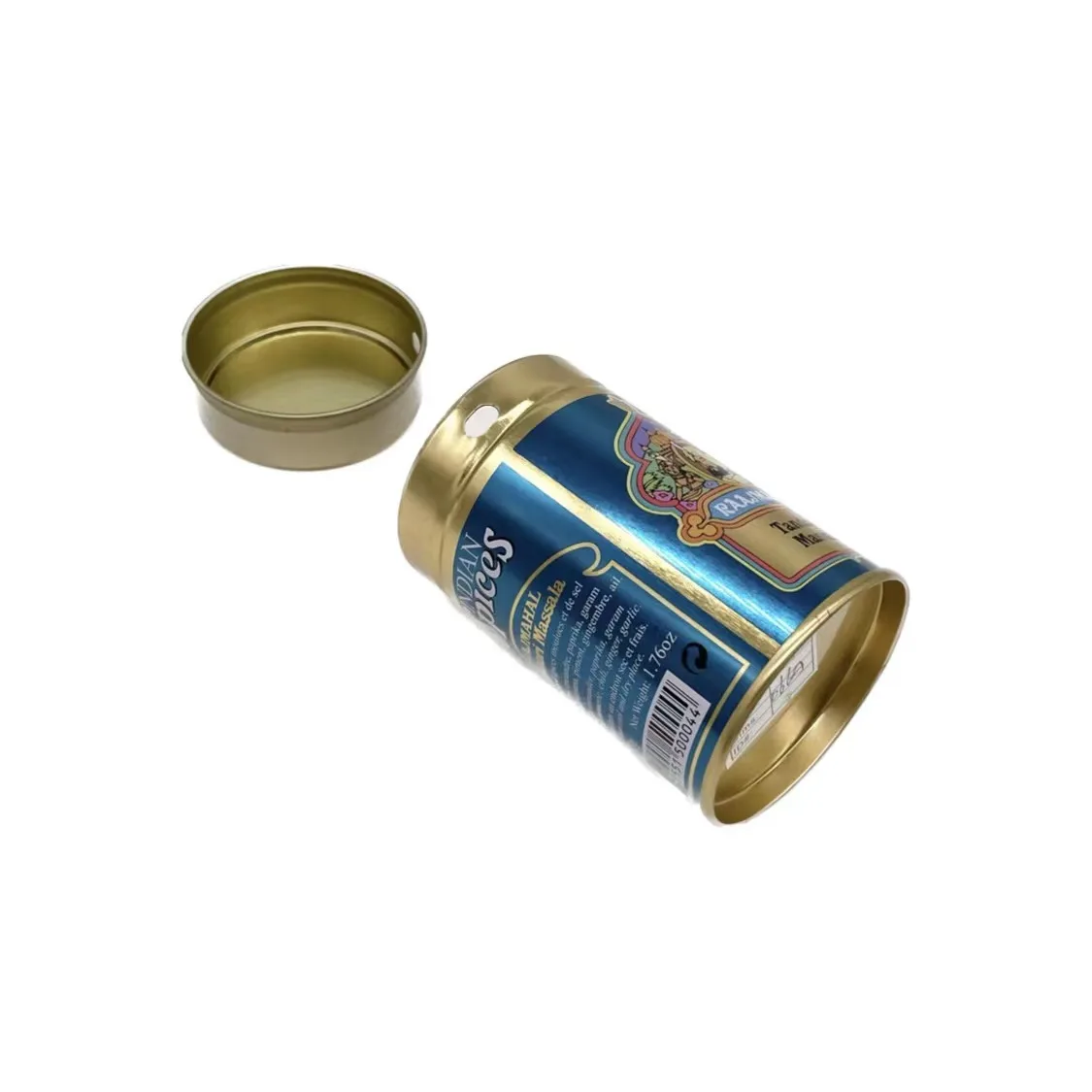 Round Tin Spice Tank Seasoning Storage Container Small Tin Can for Salt Pepper Kitchen Use