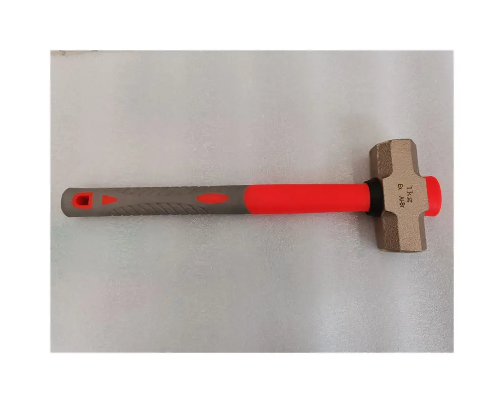 Неискрящиеся инструменты, Бериллиевая бронза, 1,5 кг, кувалда с оранжевой/серой ручкой из стекловолокна, коническая модель