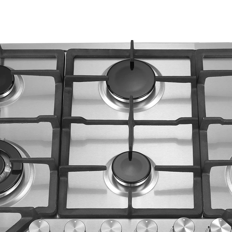 
New Arrival Stainless Steel Gas Stove 6 Burner Built-In Gas Cooktop Hob Cooker 