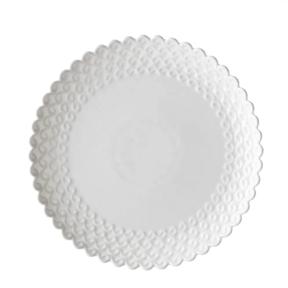 Factory Direct Wholesale Versatile Porcelain Ceramic Steak Plate Flat Matte Crockery Stoneware Dinner Plate Dish for Restaurant