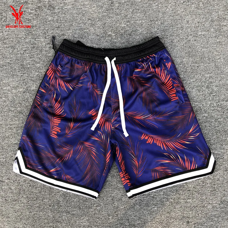 
Custom Number Name Summer Fitness Zipper Basketball Shorts With Pocket 