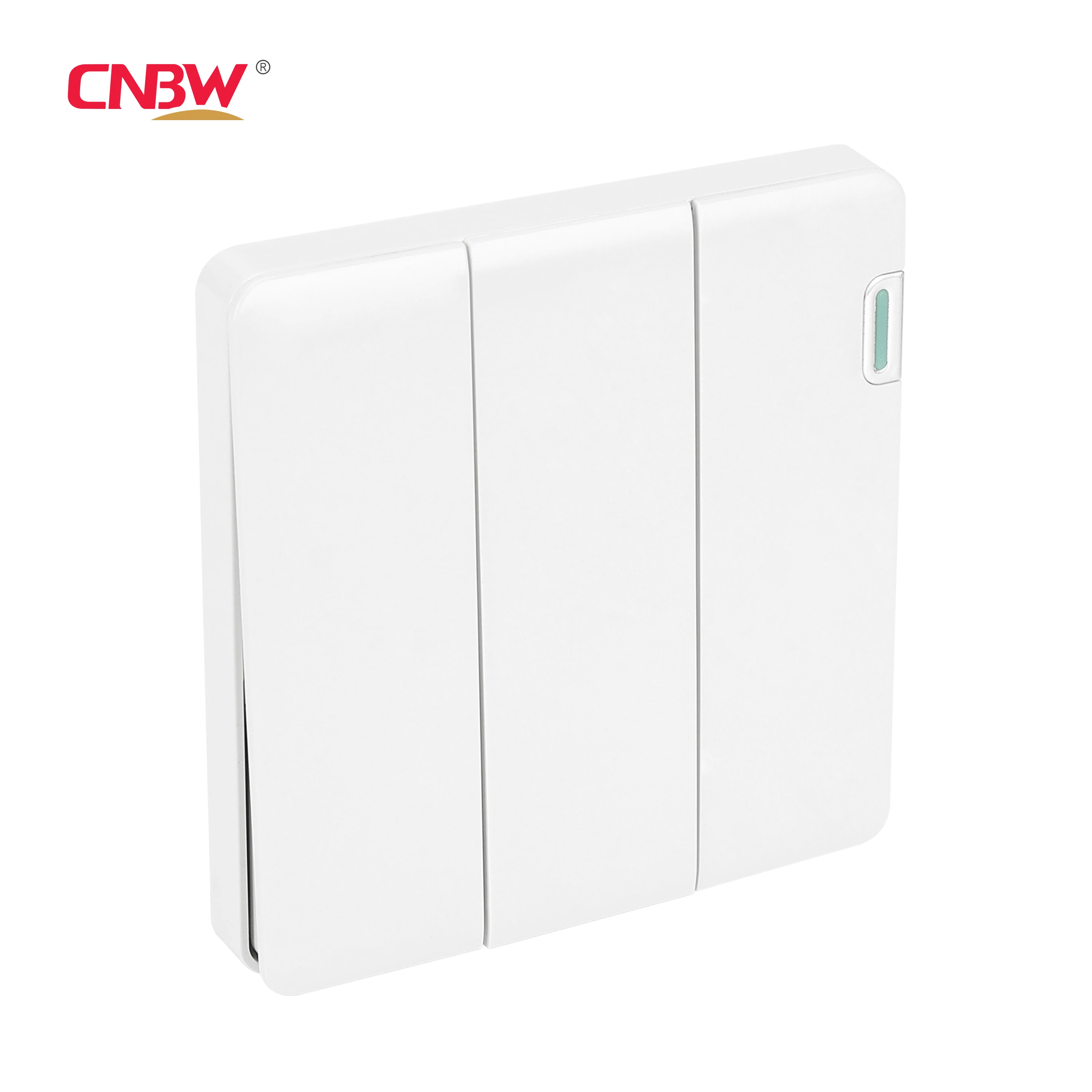Wenzhou Switch Factory Wholesale Big Panel Colorful 3 Gang 1 Way Led Light Switches Electric Switches Mold