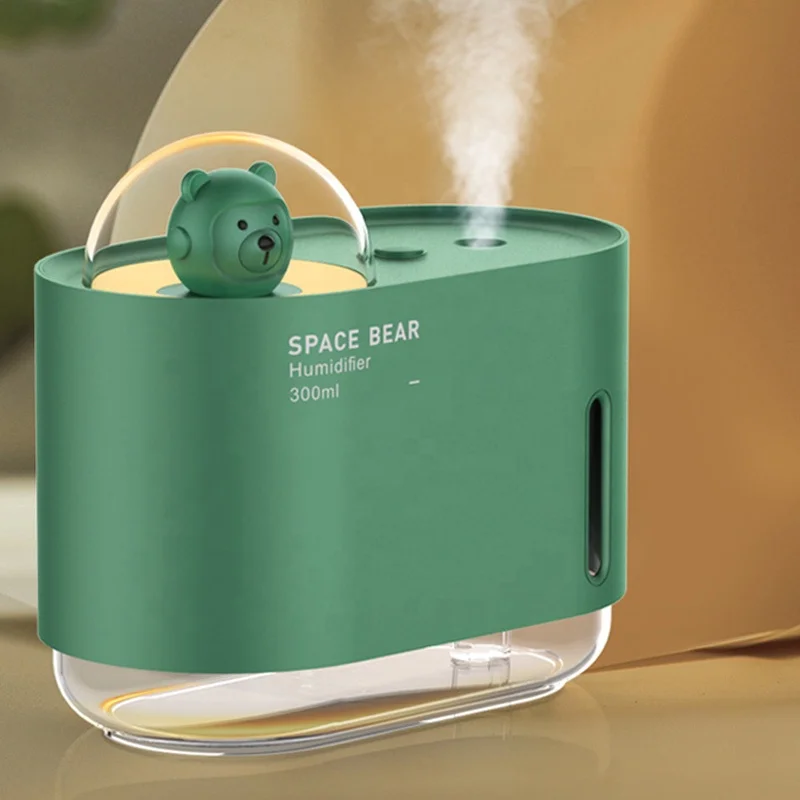 cute space little bear cool mist evaporative ultrasonic high flow humidifier usb