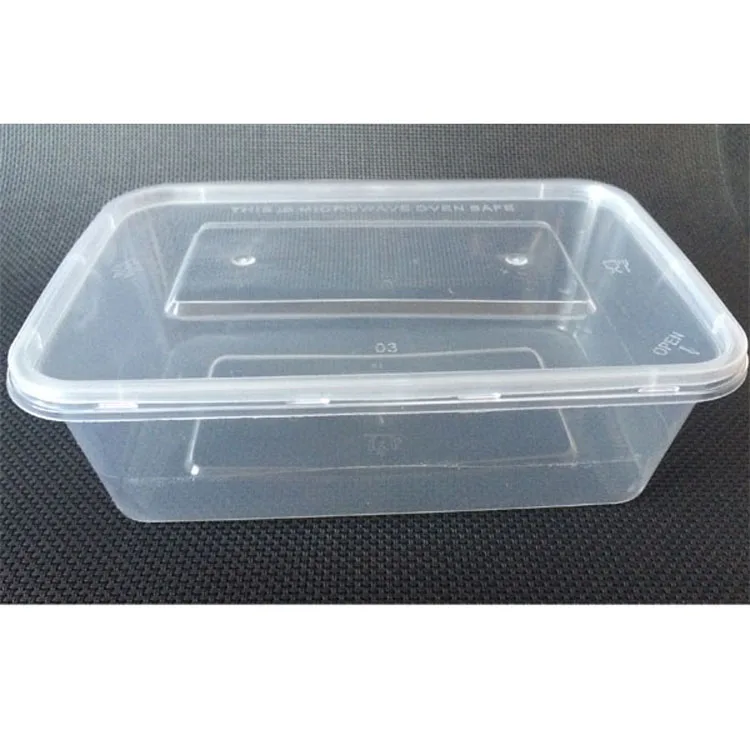 500ml Transparent Lid Plastic Food Container