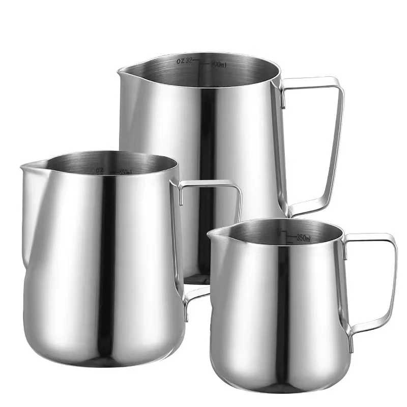 New arrival barista craft latte milk frothing pitcher 600ml stainless steel milk frothing jug for cafe bar home