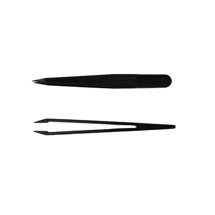 Hand Repair Tools Factory Cleanroom Lab Use Electric Antistatic ESD Conductive Plastic Tweezers