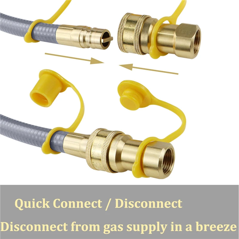 Natural Gas Conversion Kit with 10FT Propane Hose and Regulator Compatible with Kitchen-aid Propane Gas Grill Conversion