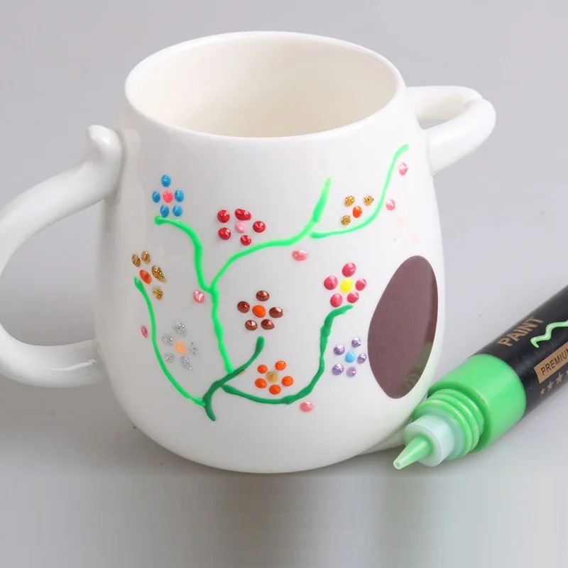 24/ 36 Colors 3D Textile Pigment Hand Painting Wall Painting Pigment Set 3D Acrylic Paint Brushes Set For Wood