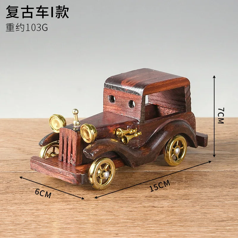 Wooden vintage  car train decorative furnishing articles furnishing articles creative home desktop wooden crafts