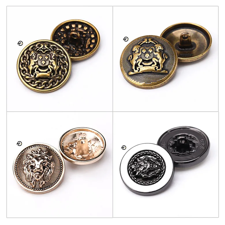 Metal Hand-stitched Buckles Cambered Anchor Buckle decorative buttons