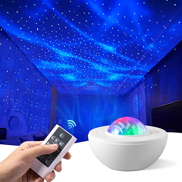 Smart projector  lamp Remote control of seven night lights Starry sky projection LED atmosphere night light Sleeping music