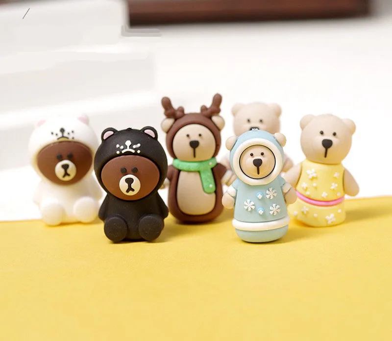 Cute Cartoon Silicone Bear Nail Dead Skin Scissors Protective Cover Manicure Tools Cuticle Nipper Tweezers Anti-fall Sleeve Cap
