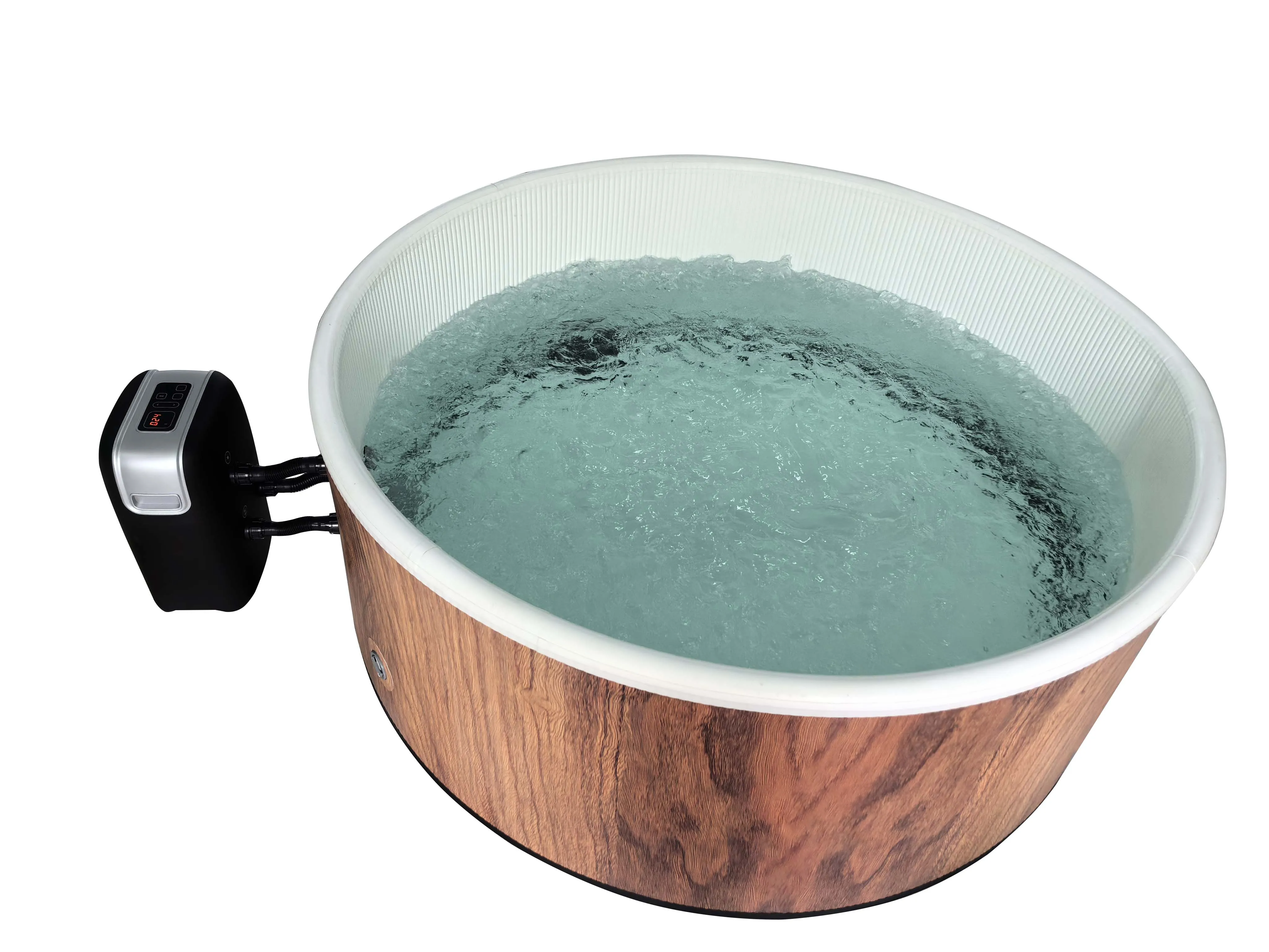 Customized Inflatable SPA Hot Tub Huge Capacity Cold Bath Plunge Black Color Eight-side Shape Inflatable Pool