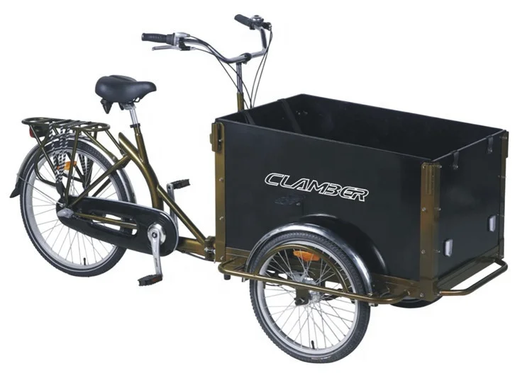 UB 9005 Three wheels pedal assist cargo bike bakfiet for adult/mother and baby bike/baby product