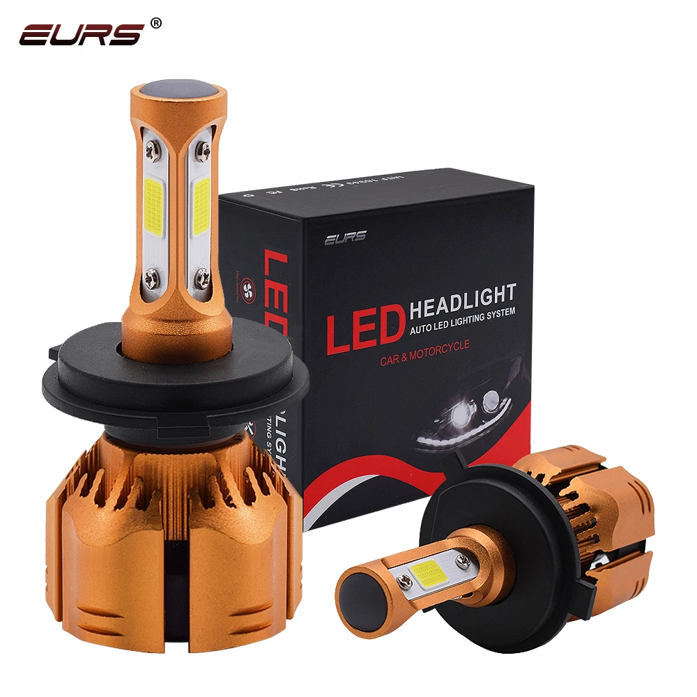 EURS H7 led H13 H11 3000K led headlight bulbs 6000K 8000K 50W 9000LM COB G8 4300k led light bulb