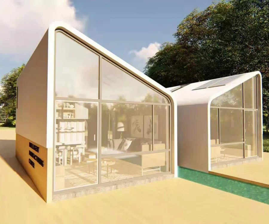 
villa luxury modular small portable cabin container house 2 bedroom 