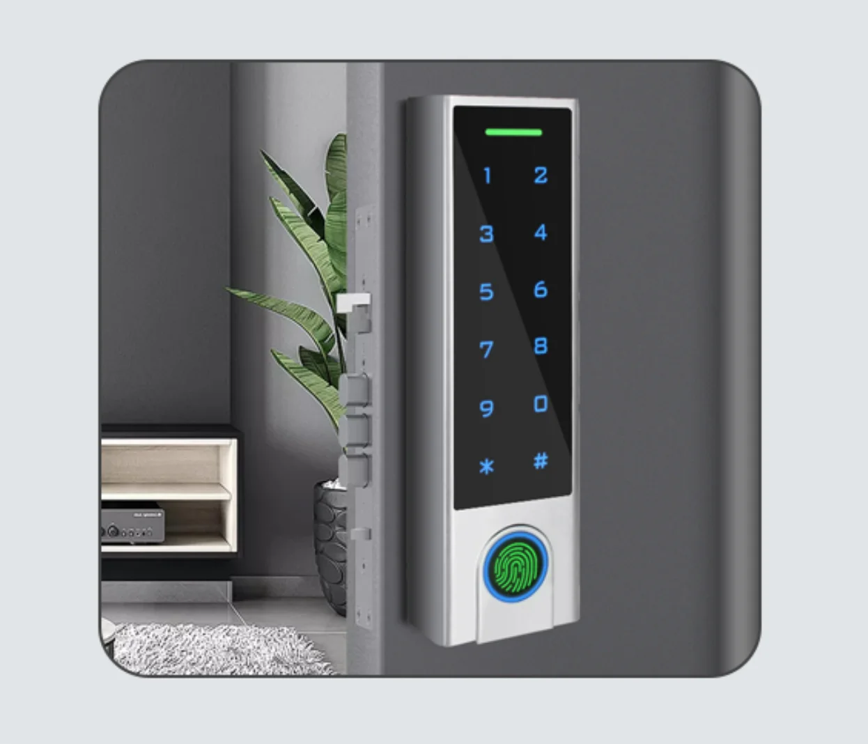HF3 Fingerprint Metal Door Access Control With  Touch key and RFID Card Reader Functions