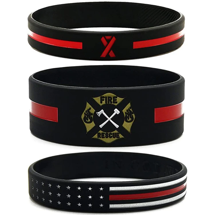 personalized  rubber  wristband silicone embossed logo sport event wrist band bracelet