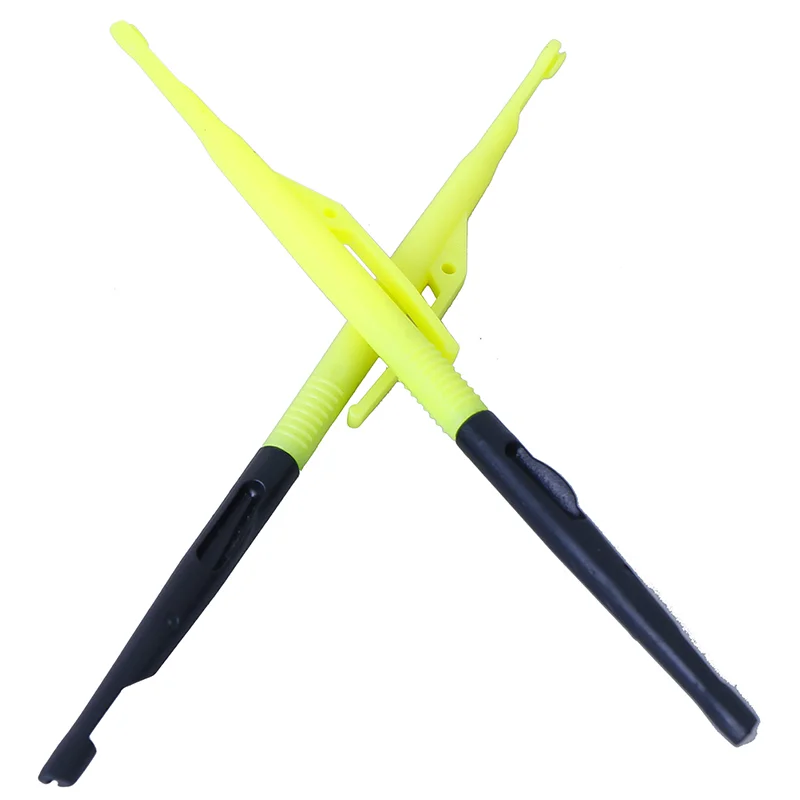 Fly Fishing Hooks Tying Tools Fish Unhook Extractor Detacher Plastic Hook Remover Disgorger Knot Picker Tier Yellow + Black