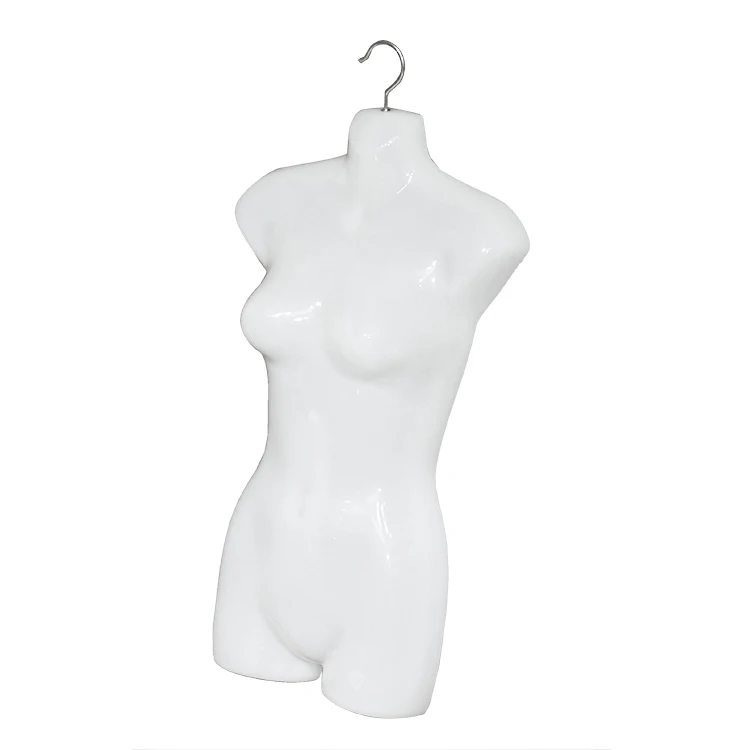 wholesale shop plastic used hanging curvy female dress form underwear half body lingerie mannequin torso female body femme bust