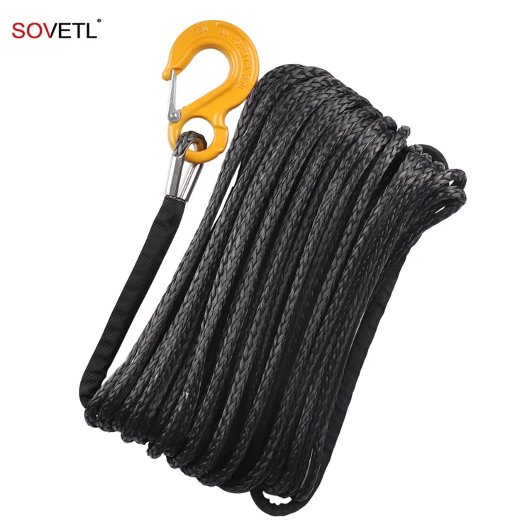 12 strands 8mm 10mm 12mm blue super tensile ATV UTV Synthetic winch rope