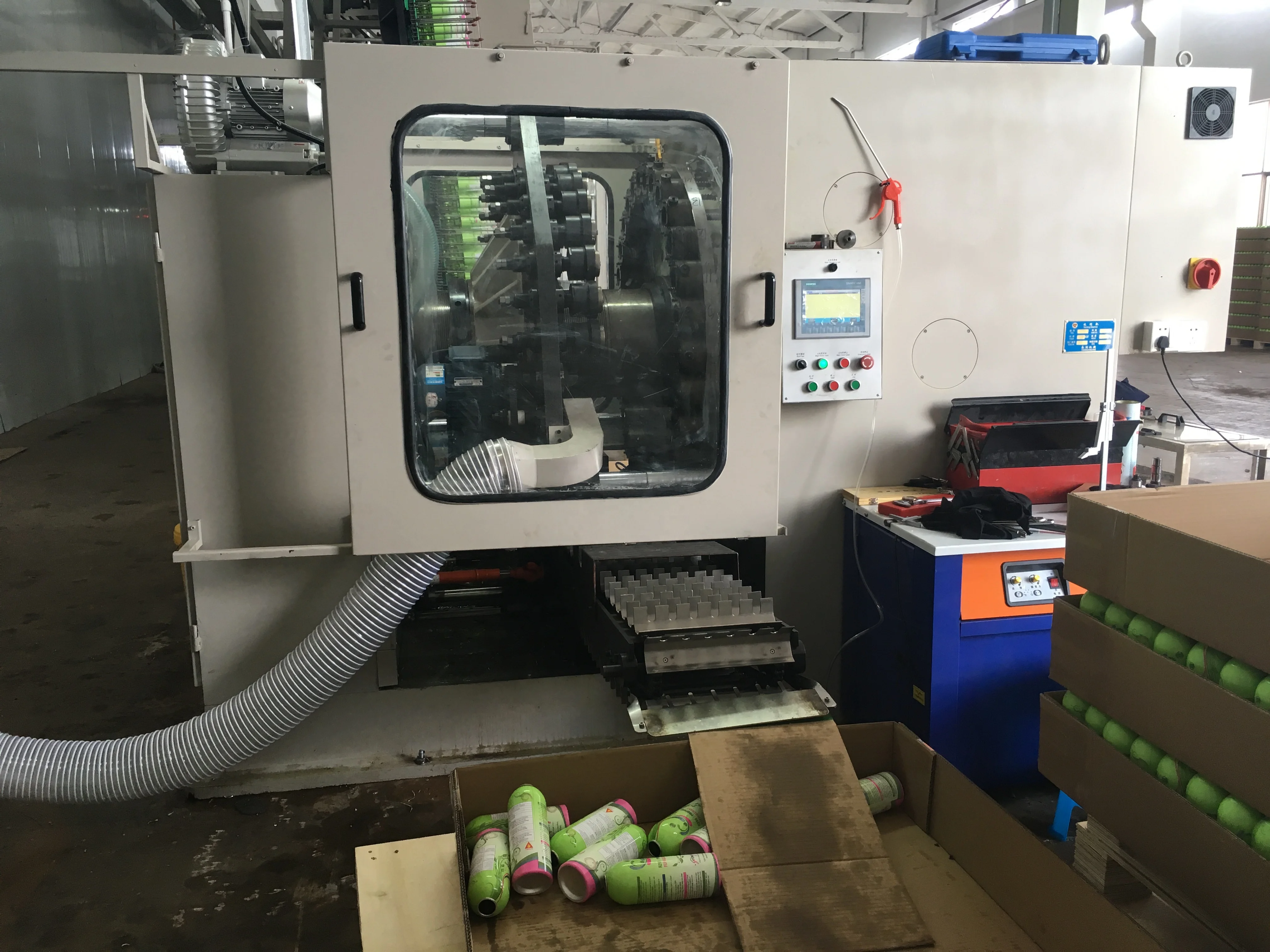 
AUTOMATIC MONOBLOCK CAN PRODUCTION LINE FOR SPRAY ALUMINUM CAN BY ALUMINUM BOTTOM MACHINE 