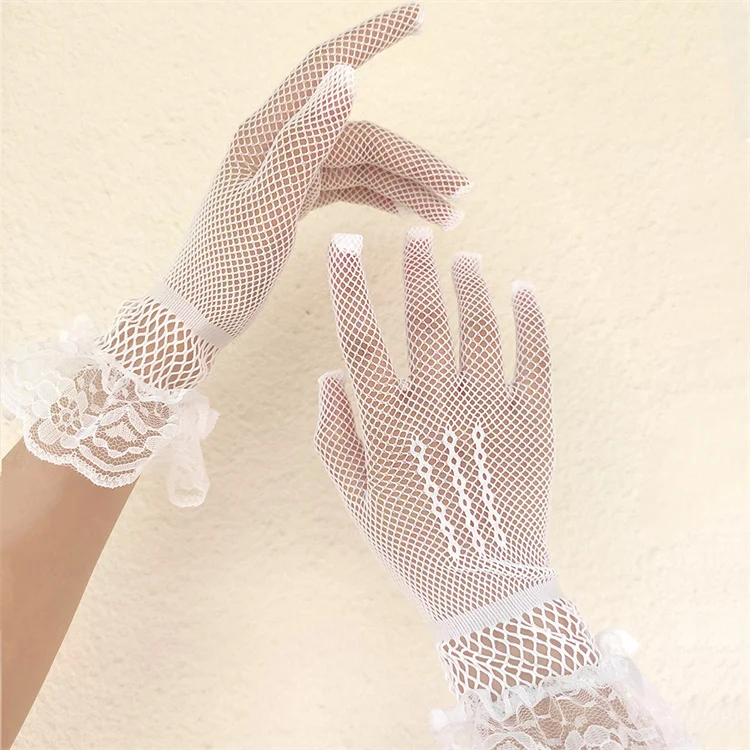 M135 Lace lace fishing net elastic gloves, sexy underwear accessories in Europe and the United States, performance etiquette glo