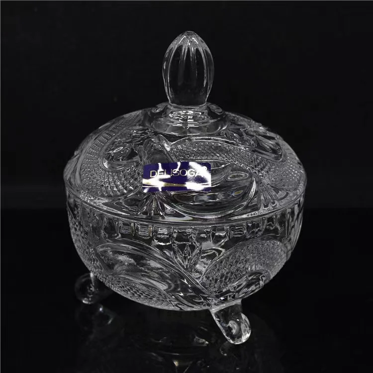 Popular Classic Designs High Quality Customized Snack/nuts Containers Glass Acrylic Candy Jar Transparent Sugar Bowl With Lid